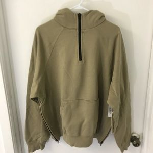 essentials half zip pullover hoodie